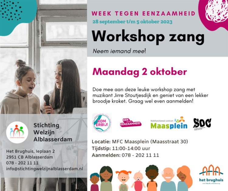 Week tegen Eenzaamheid - Workshop zang
