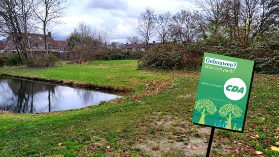 Herinnert u het zich nog: “Hier een park? Stem CDA!”