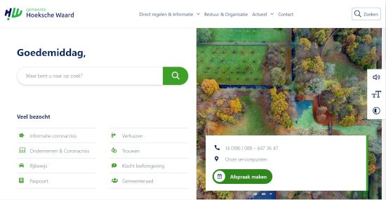 Vernieuwde website gemeente Hoeksche Waard