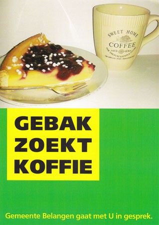 Gemeente Belangen trekt de wijken in: 'Gebak zoekt koffie'