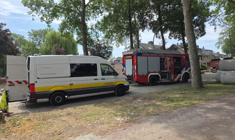Gasleiding geraakt tijdens werkzaamheden aan de Havikweg