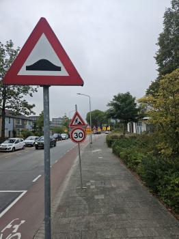 "Elf (verkeers) borden op dertig meter Herschelstraat in Sterrenburg is een record"