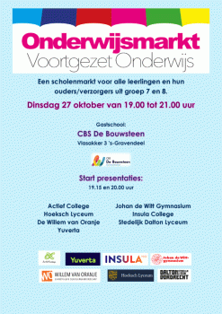 Scholenmarkt voortgezet onderwijs in CBS De Bouwsteen