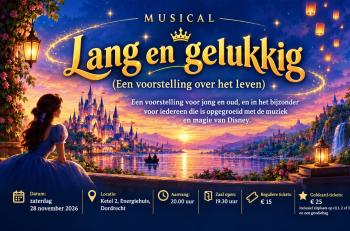 Dordtse muziekmakers brengen Disney-magie naar het Energiehuis met musicalvoorstelling ‘Lang en gelukkig’
