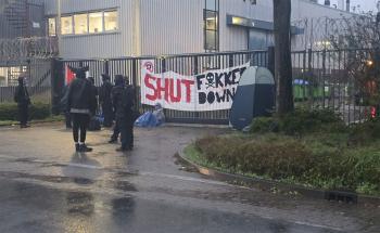 Fok Fokker en Geef Tegengas voeren actie bij Fokker