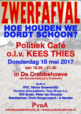 Politiek Cafe: Zwerfafval: Hoe houden we Dordt Schoon?