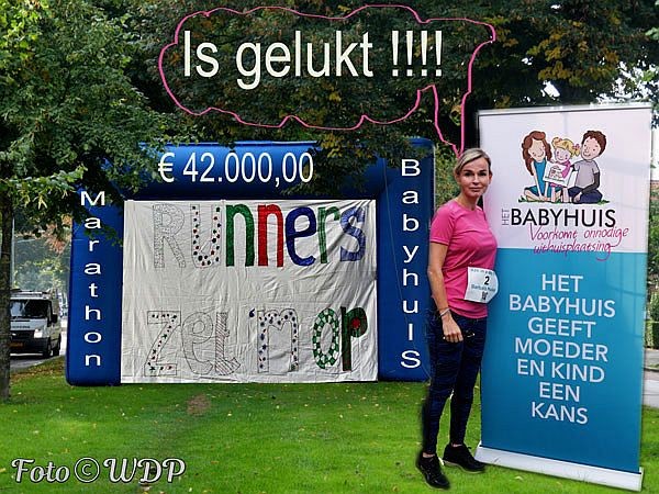 Wethouder Peter Heijkoop geeft startschot voor marathon van het babyhuis