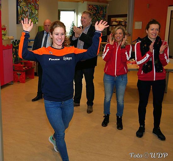 Kidspersconferentie met Shorttrackers van Team NL op de Beatrixschool