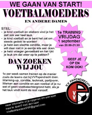 Startavond training voor voetbalvrouwen