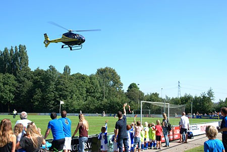 Heli op het hoofdveld