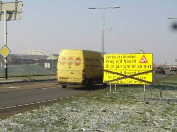 Verkeershinder Brug over de Noord Dinsdag 31 januari tot en met vrijdag 30 maart