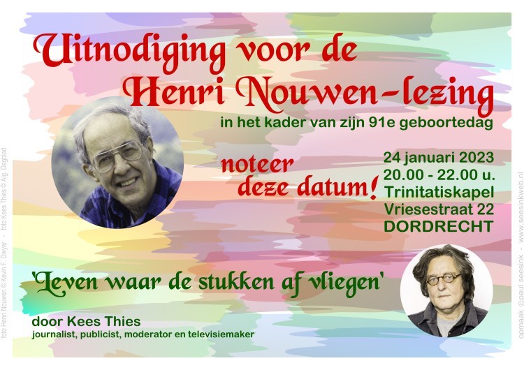 Journalist Kees Thies houdt Henri Nouwen-lezing in Trinitatiskapel Dordrecht op geboortedag priester